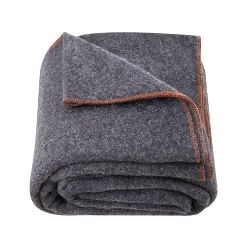 Wool Camping Blanket 1,62x2,23m / 64in x 88in Warm for Camping Hiking