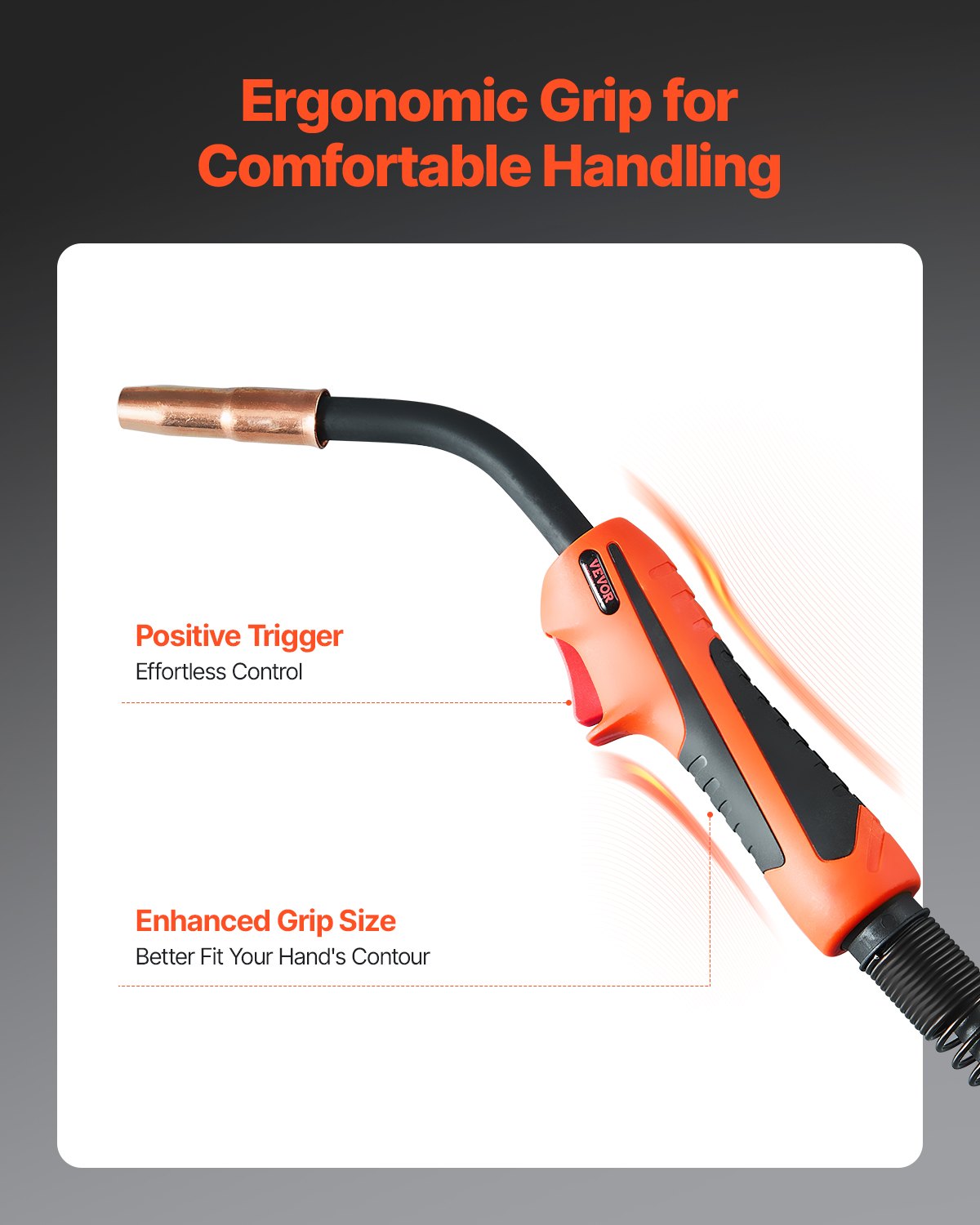 VEVOR 250Amp Mig Welding Gun with 15FT Cable, Compatible with LincoIn