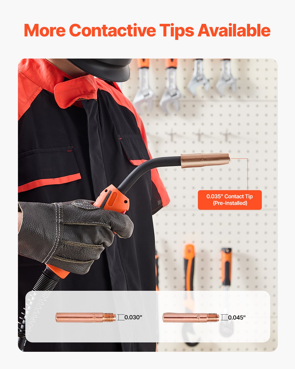 VEVOR 250Amp Mig Welding Gun with 15FT Cable, Compatible with LincoIn
