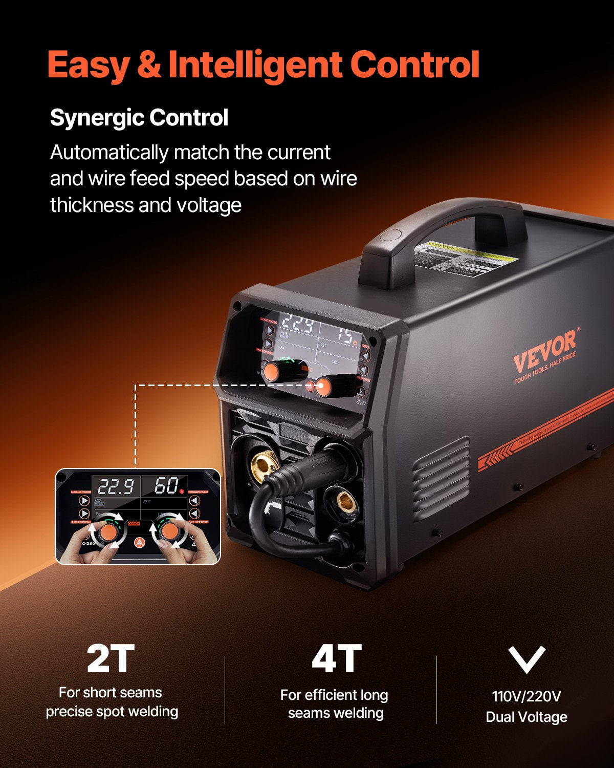 Pro MIG Welder, 250Amp Pluse Mig Welding Machine, 5-in-1 Welder