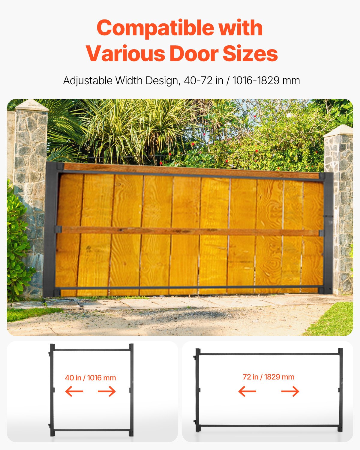 VEVOR Gate Building Kit, Fits 40 to 72 in Wide Openings, Up from 4 to