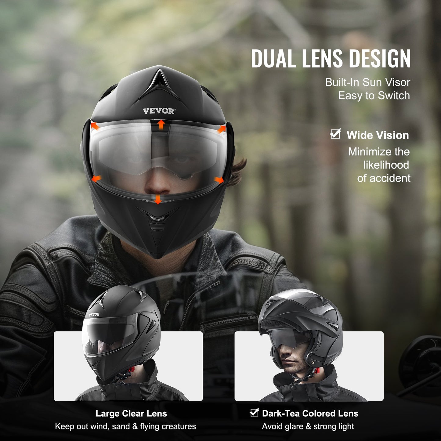 Motorcycle Helmet, Unmasked, Smart Street ABS & High Density Helmet