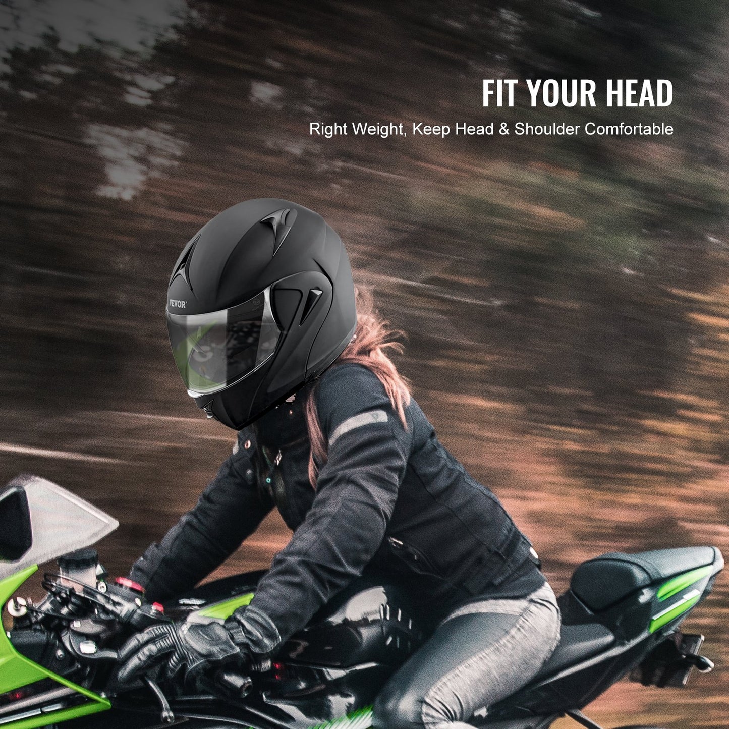 Motorcycle Helmet, Unmasked, Smart Street ABS & High Density Helmet