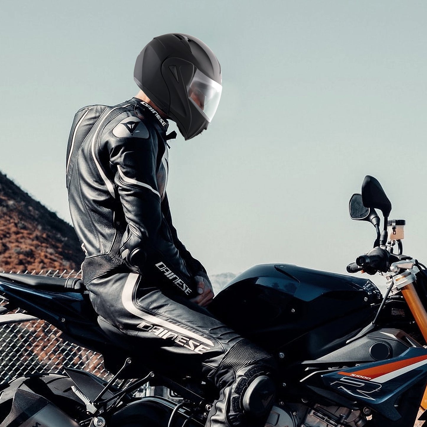 Motorcycle Helmet, Unmasked, Smart Street ABS & High Density Helmet
