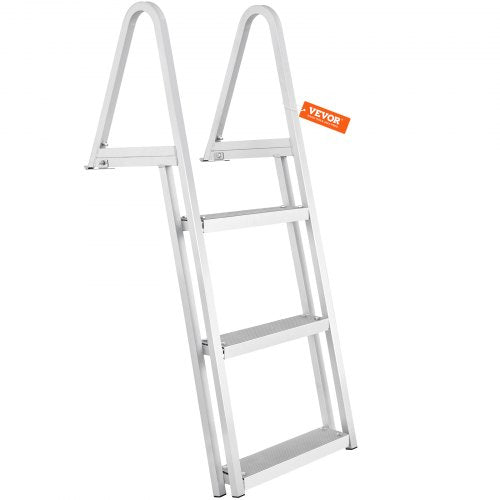VEVOR Dock Ladder, Removable 3 Steps, 350 lbs Load Capacity, Aluminum