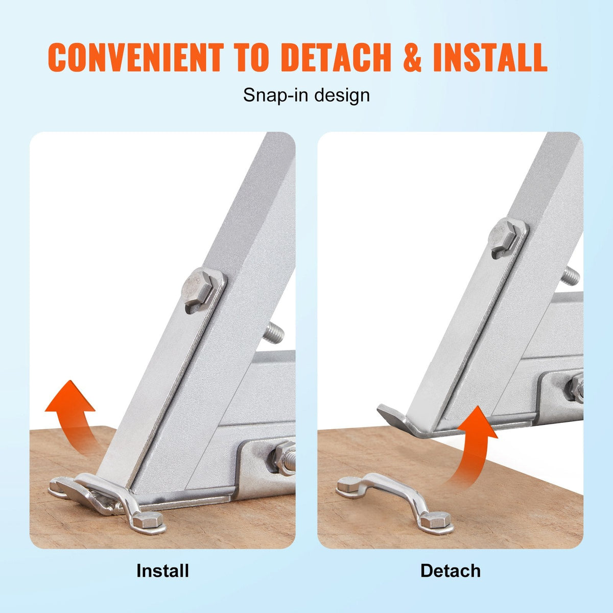 VEVOR Dock Ladder, Removable 3 Steps, 350 lbs Load Capacity, Aluminum
