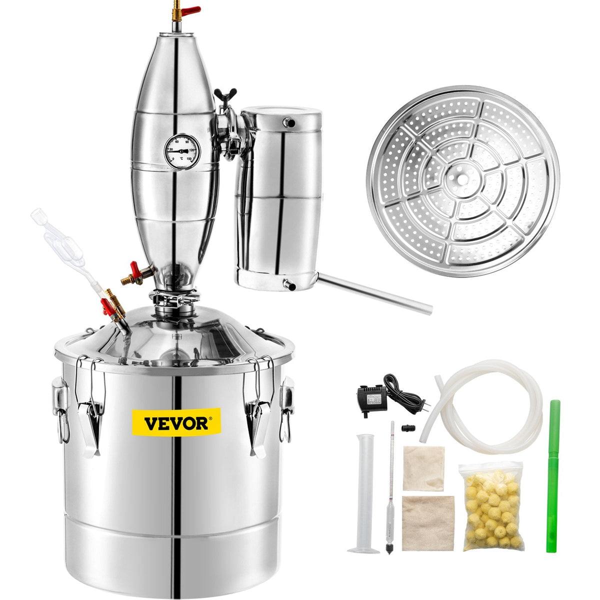 VEVOR Wine Boiler Stainless Steel Water Alcohol Distiller 13.2 Gallon