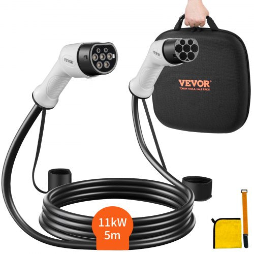 Type 2 to Type 2 EV Charging Cable, 16Amp, 11kW 5 Meters Three Phase