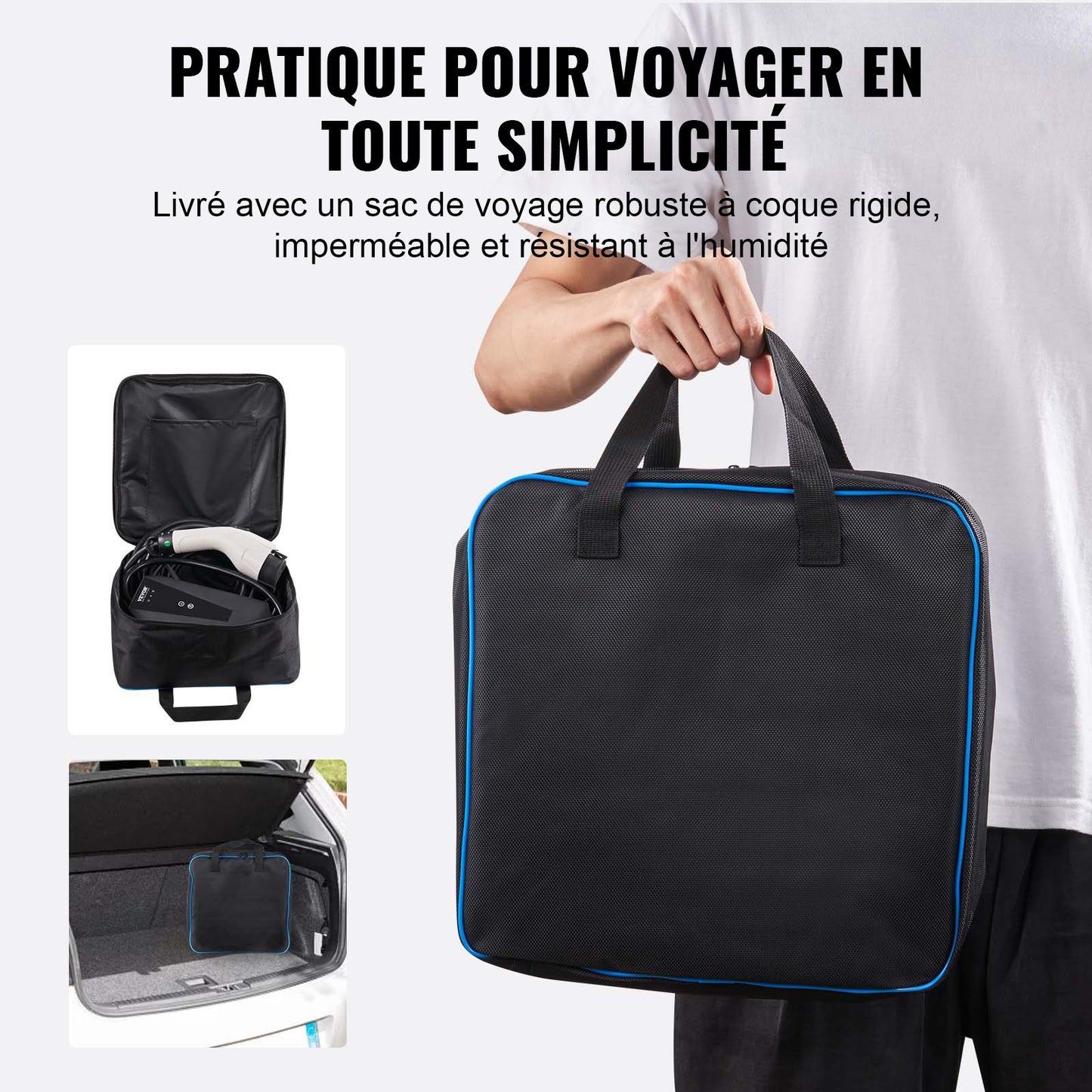 Portable EV Charger Type 2, 16A 3.7 kW, Electric Vehicle Car Charger
