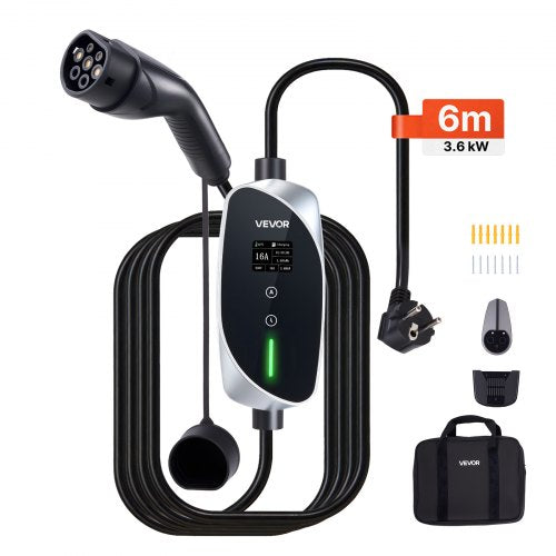 Mobile Wallbox, 3.6 kW 16A, Type 2 Portable EV Charger, Single Phase