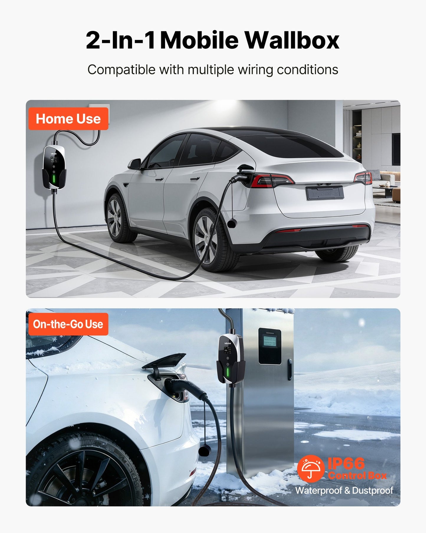 Mobile Wallbox, 3.6 kW 16A, Type 2 Portable EV Charger, Single Phase