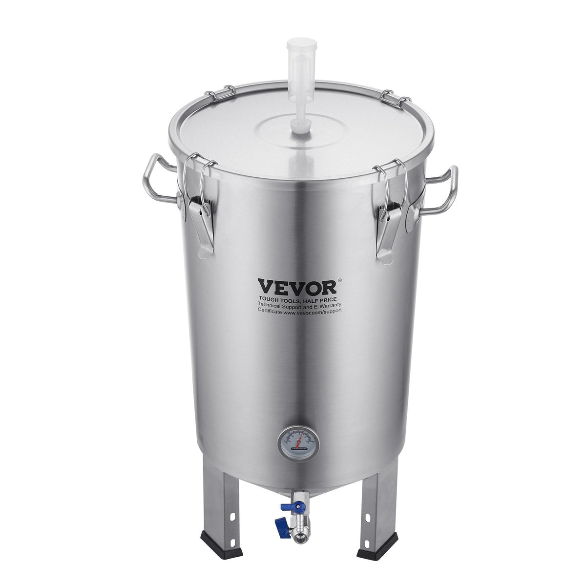 VEVOR 304 Stainless Steel Kettle, 30L Beer Brew Fermentor, Brew Bucket