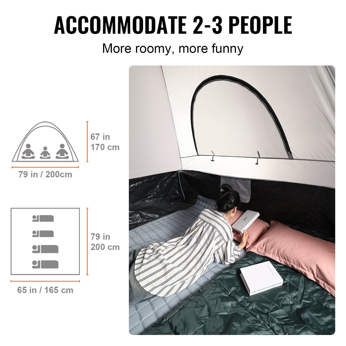 Truck Bed Tent, 5.5'-6' Pickup Truck Tent with Rain Layer and Carry