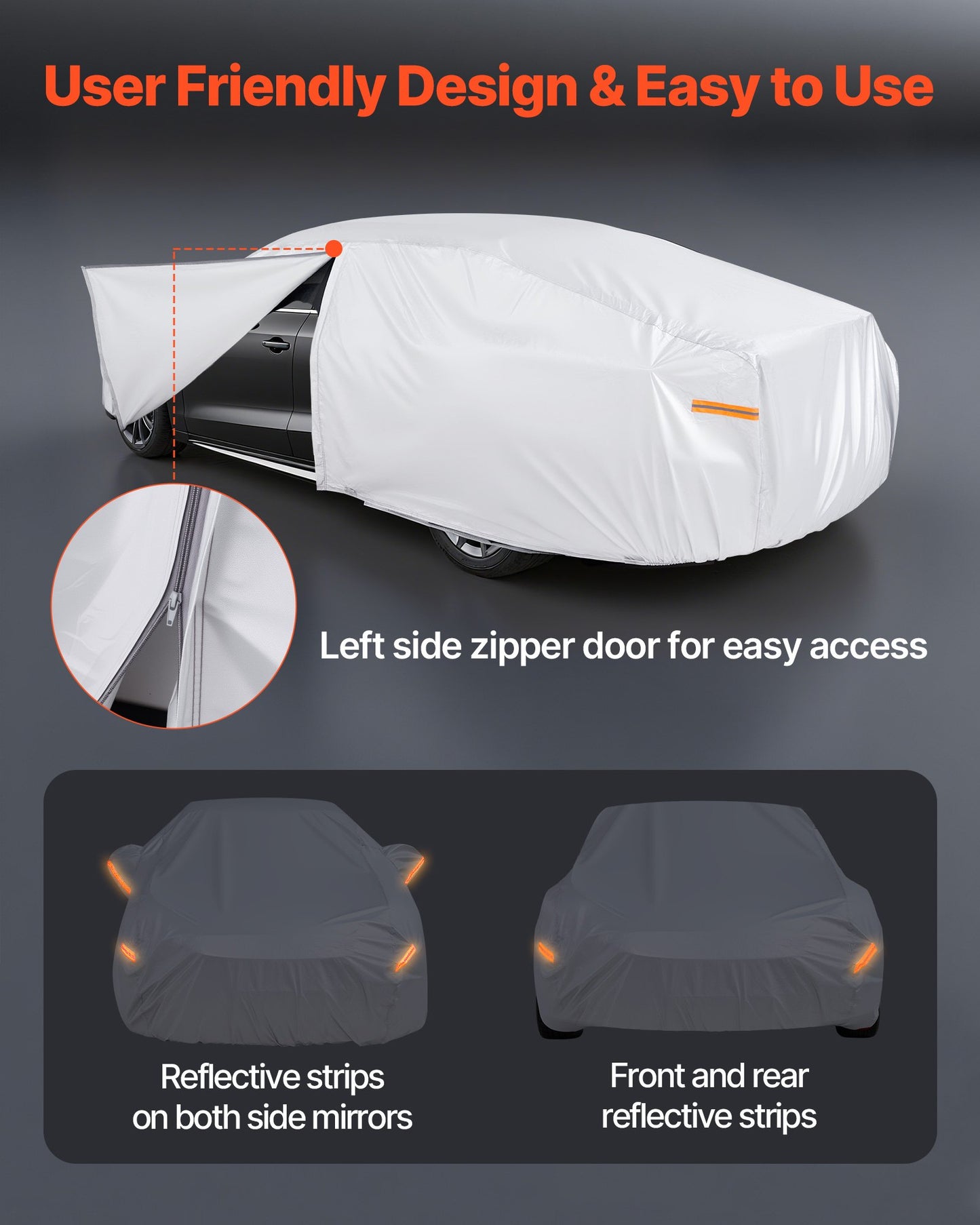 Car Cover, Car Cover Waterproof for Mid Size European Sedan Cars