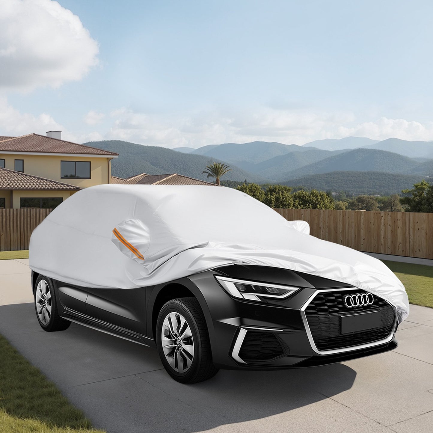 Car Cover, Car Cover Waterproof for Mid Size European Sedan Cars