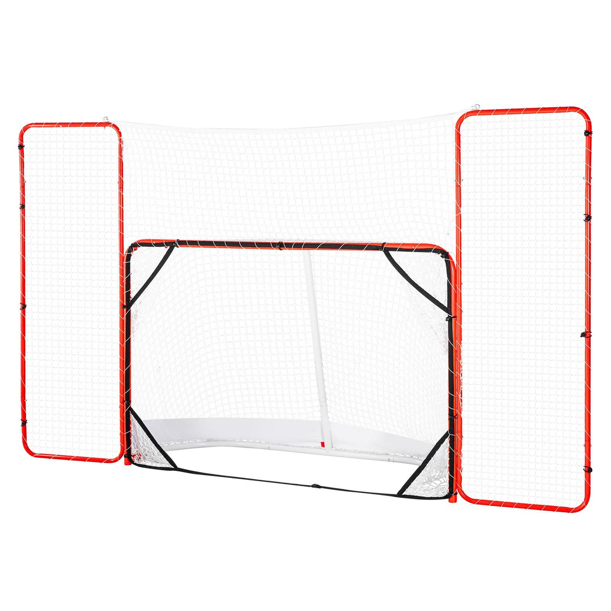 VEVOR Hockey Goal with Backstop and Targets Street Outdoor Steel