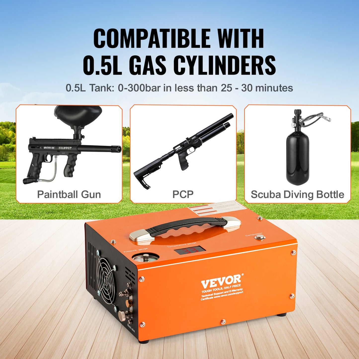 PCP Air Compressor, 4500PSI Portable PCP Airgun Compressor with