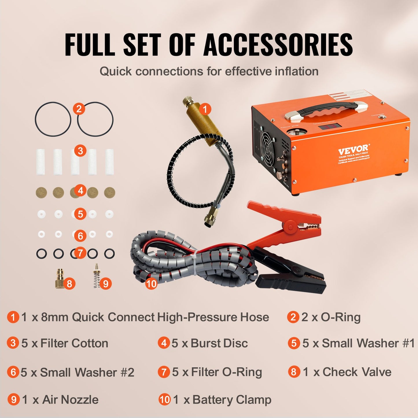 PCP Air Compressor, 4500PSI Portable PCP Airgun Compressor with