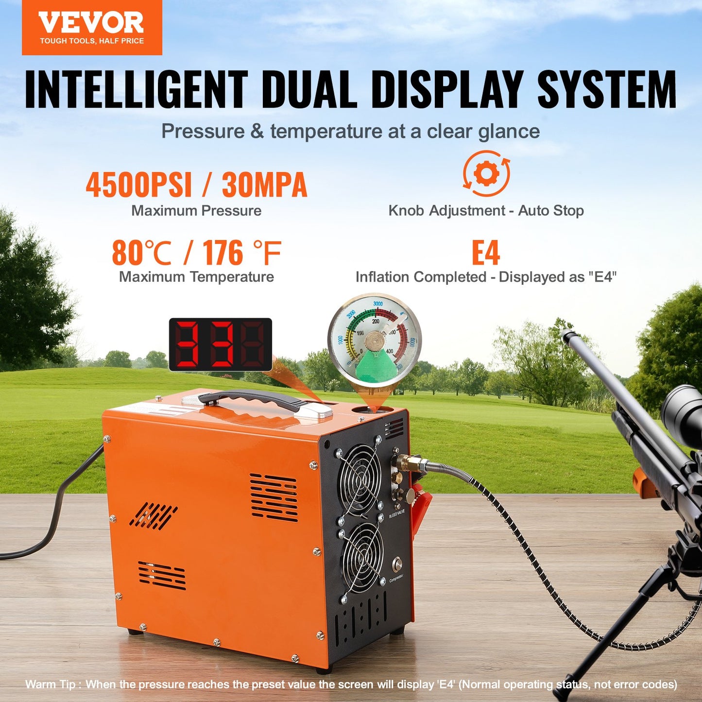 PCP Air Compressor, 4500PSI/30Mpa Portable PCP Airgun Compressor with