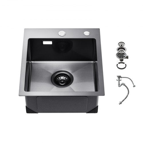 VEVOR 40cm Kitchen Sink Workstation, 304 Stainless Steel Top Mount