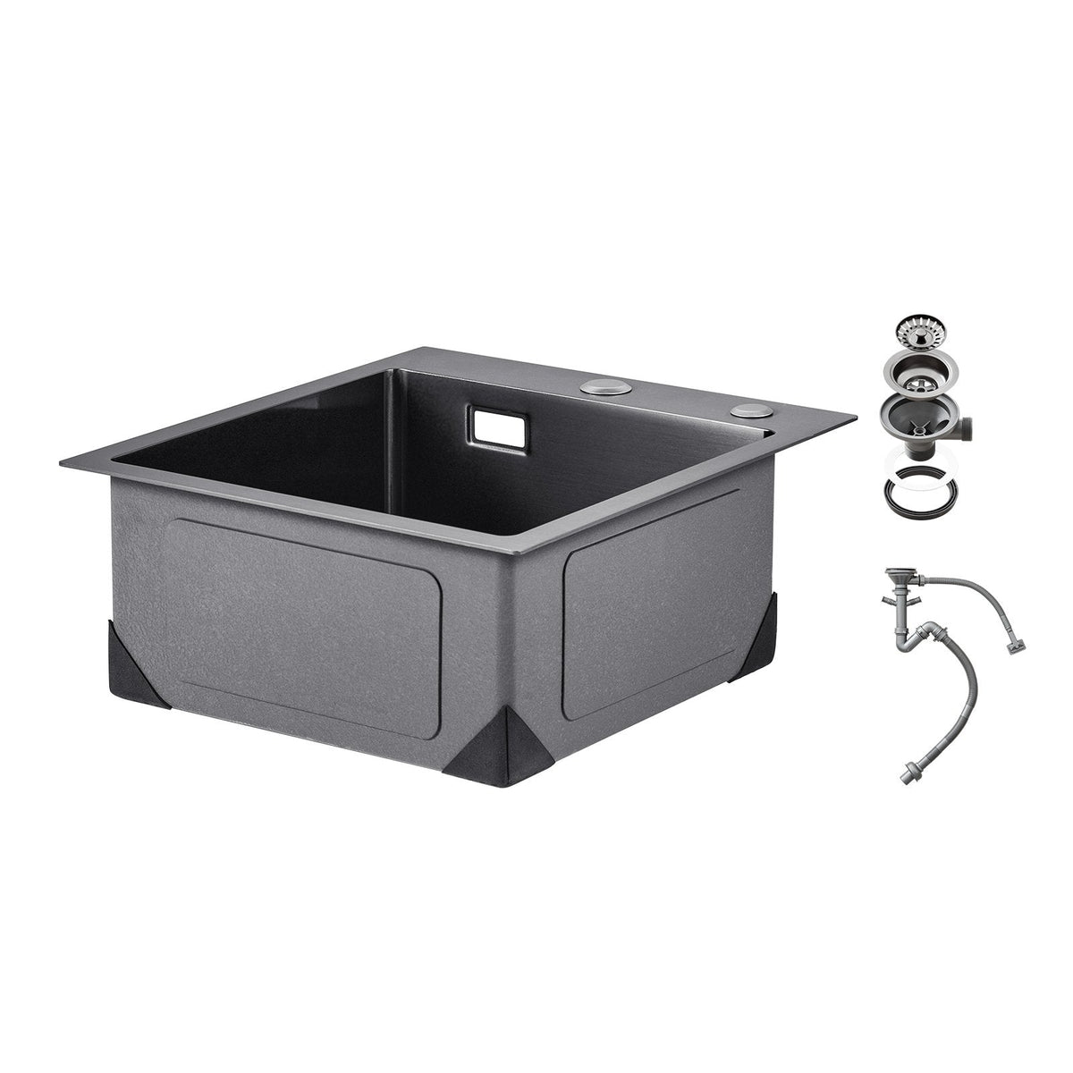 VEVOR 40cm Kitchen Sink Workstation, 304 Stainless Steel Top Mount
