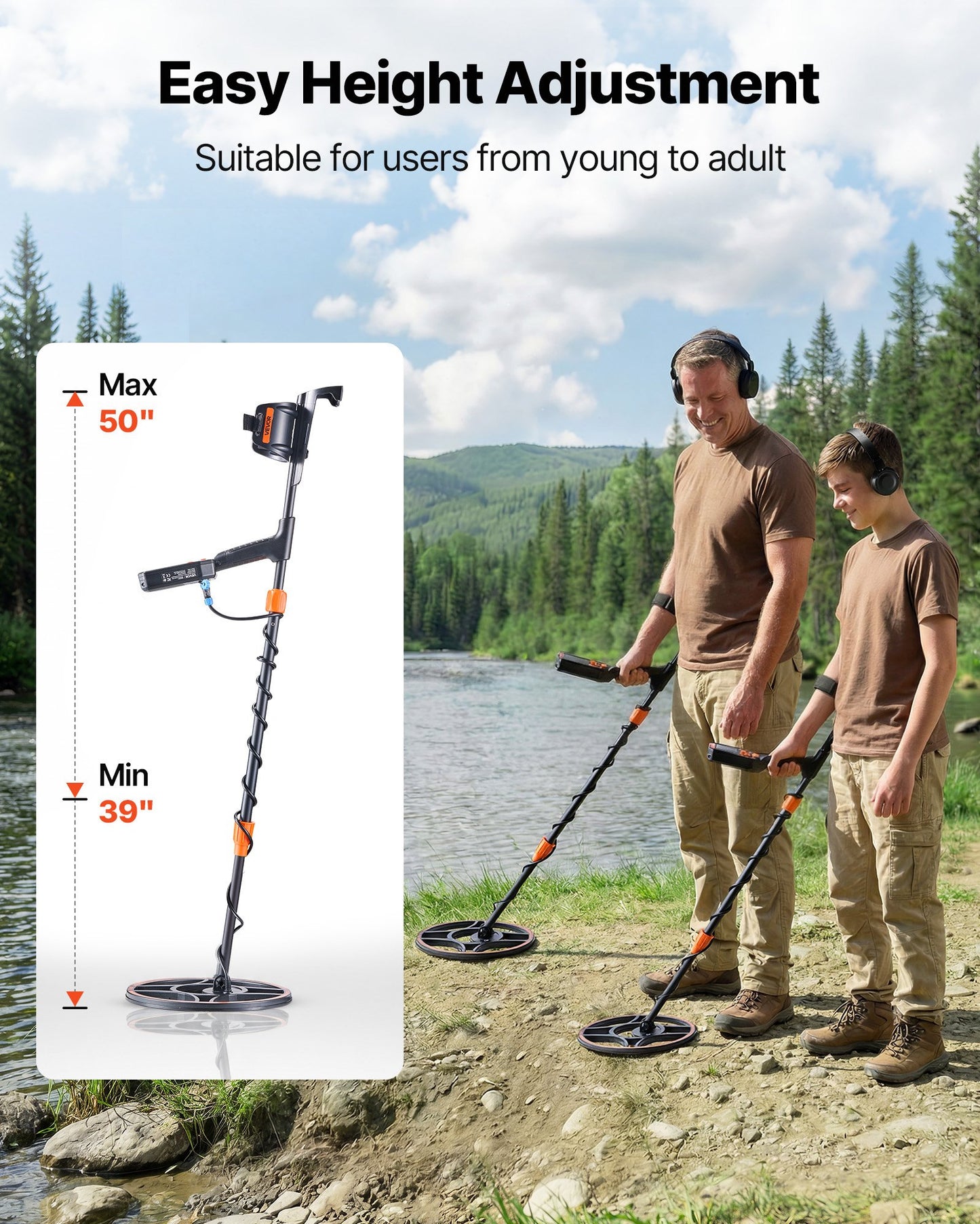 Waterproof Metal Detector, 304.8 mm, Professional High Accuracy Gold