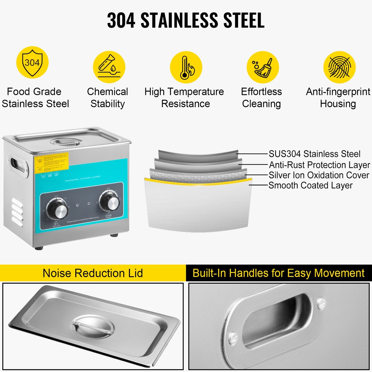 Knob Ultrasonic Cleaner 3L 40kHz Ultrasonic Cleaning Machine Knob