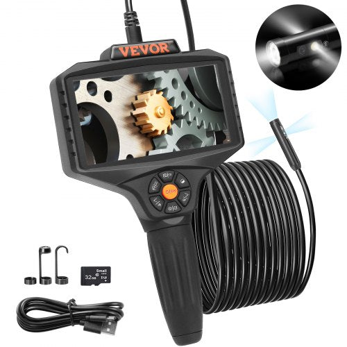 Triple Lens Inspection Camera with Light, 12.7cm IPS Screen Industrial