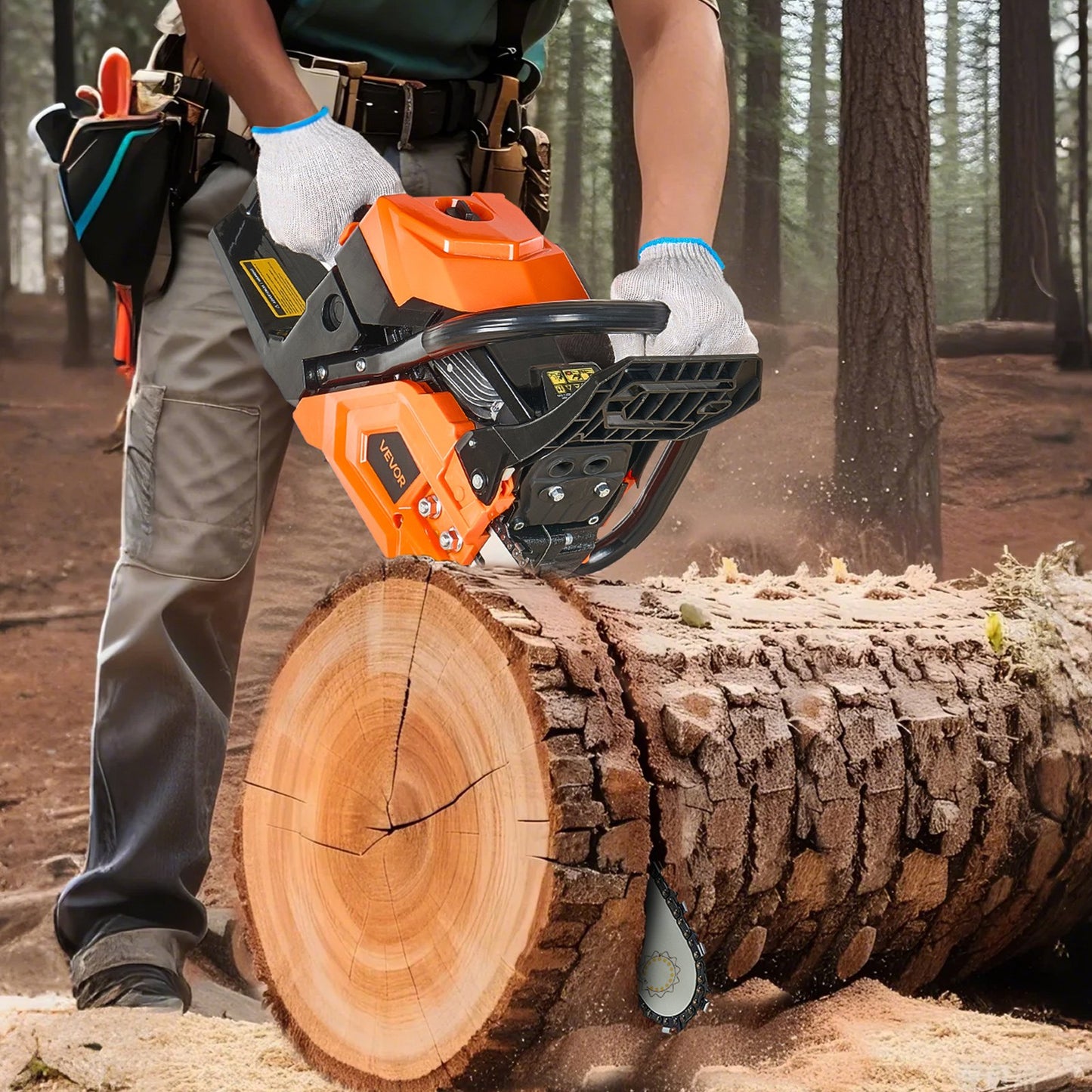 62 cc Gas Chainsaw, 20 inch Gas Powered Chainsaw, 3.6 HP Power Chain
