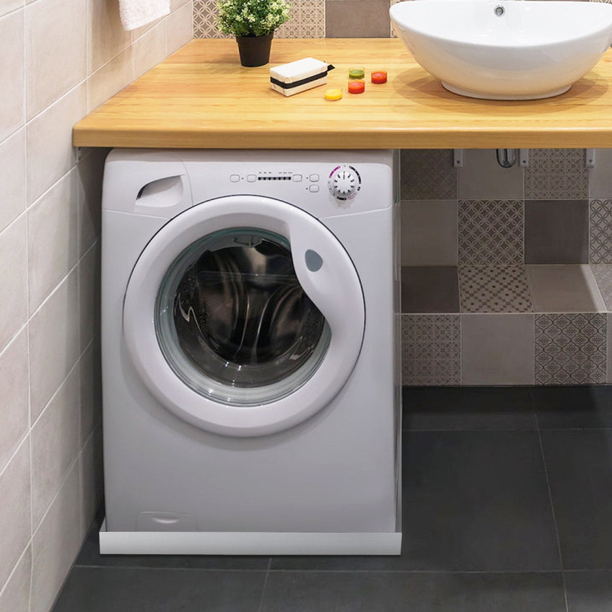 VEVOR 27 x 25 x 2.5 Inch Washing Machine Pan 304 Stainless Steel