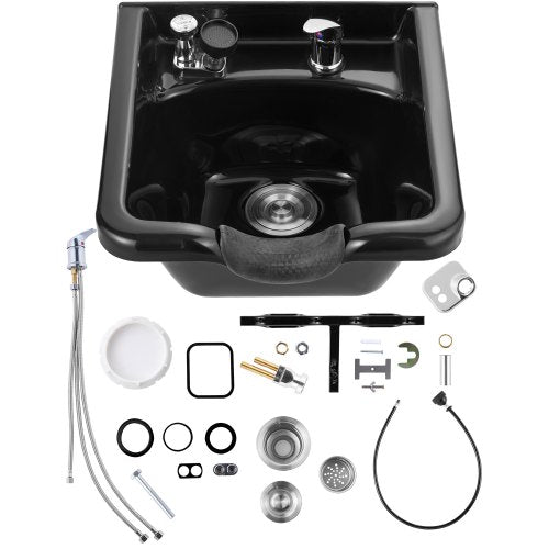 Shampoo Bowl, ABS Plastic Shampoo Sink for Salons and Home, Easy to