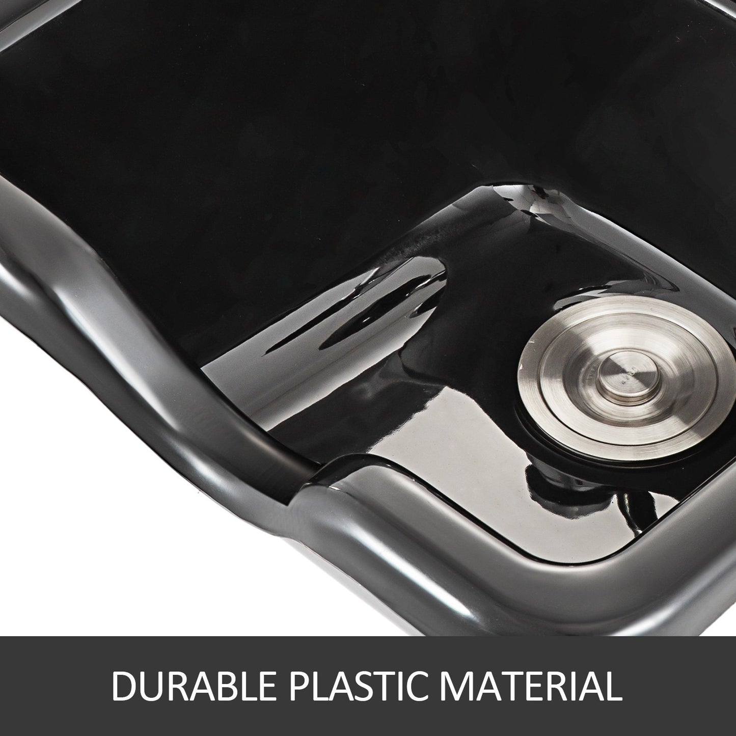 Shampoo Bowl, ABS Plastic Shampoo Sink for Salons and Home, Easy to