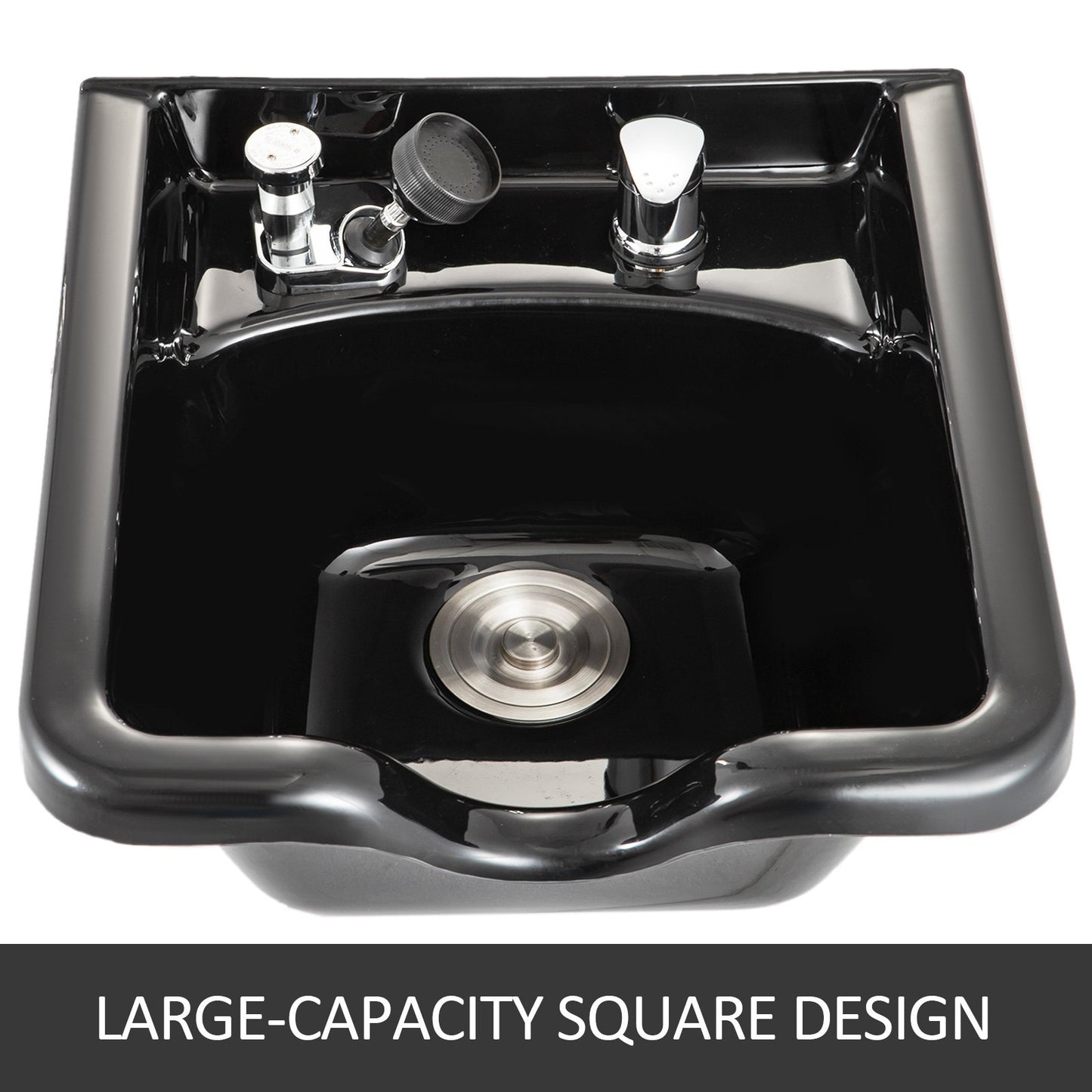 Shampoo Bowl, ABS Plastic Shampoo Sink for Salons and Home, Easy to