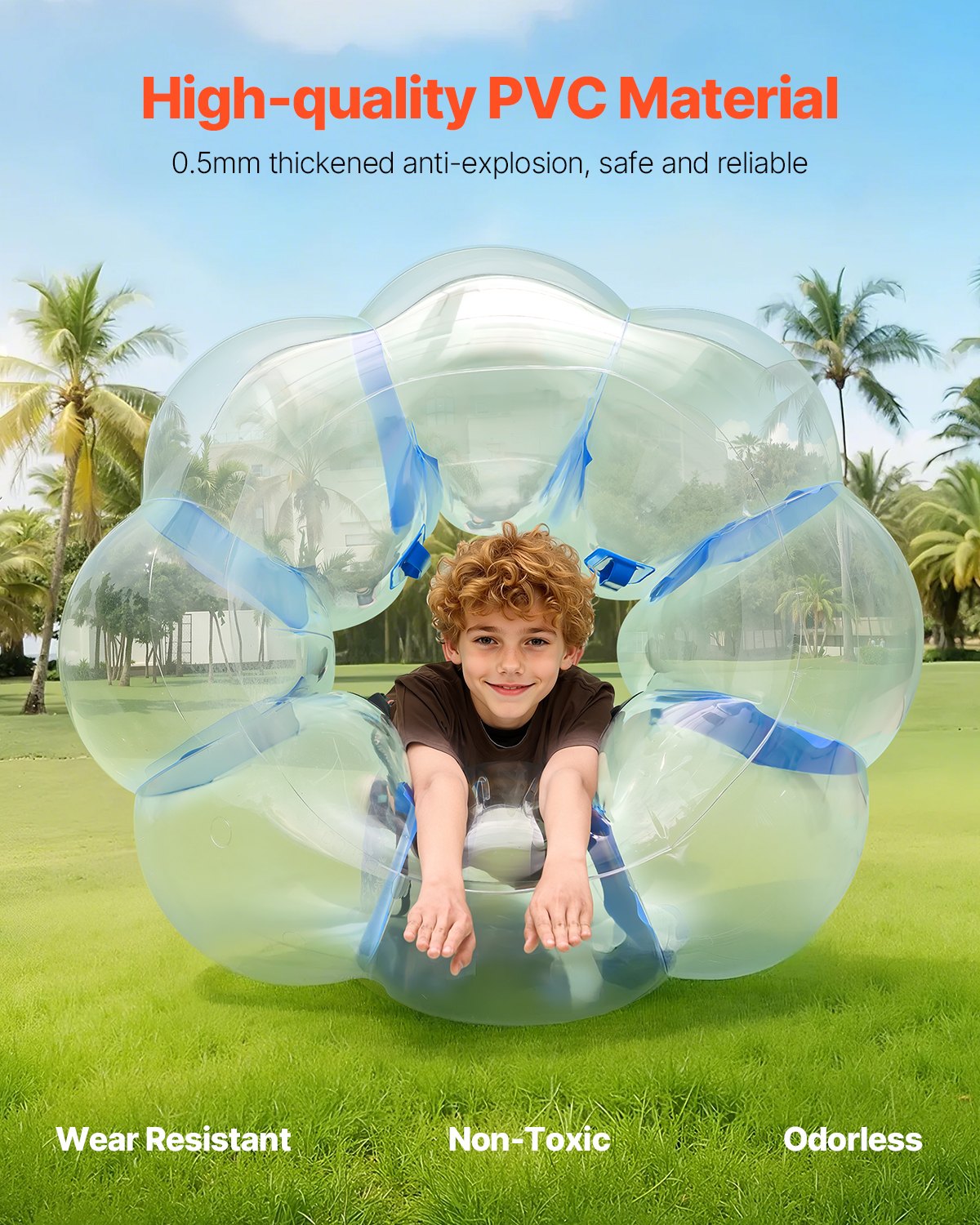 Inflatable Bumper Balls 1-Pack, 4FT/1.2M Body Sumo Zorb Ball, Durable