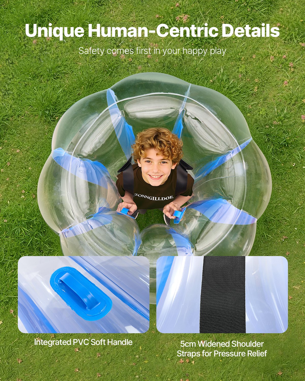 Inflatable Bumper Balls 1-Pack, 4FT/1.2M Body Sumo Zorb Ball, Durable