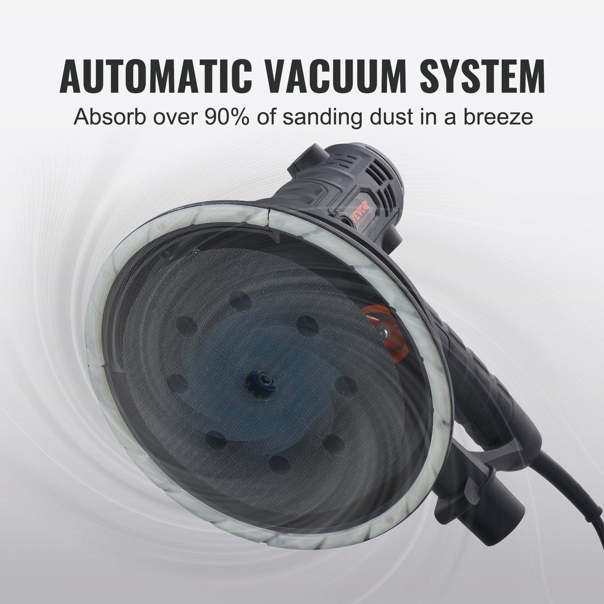 VEVOR Drywall Sander 800W Brush Motor 1200-2300RPM Variable Speed &