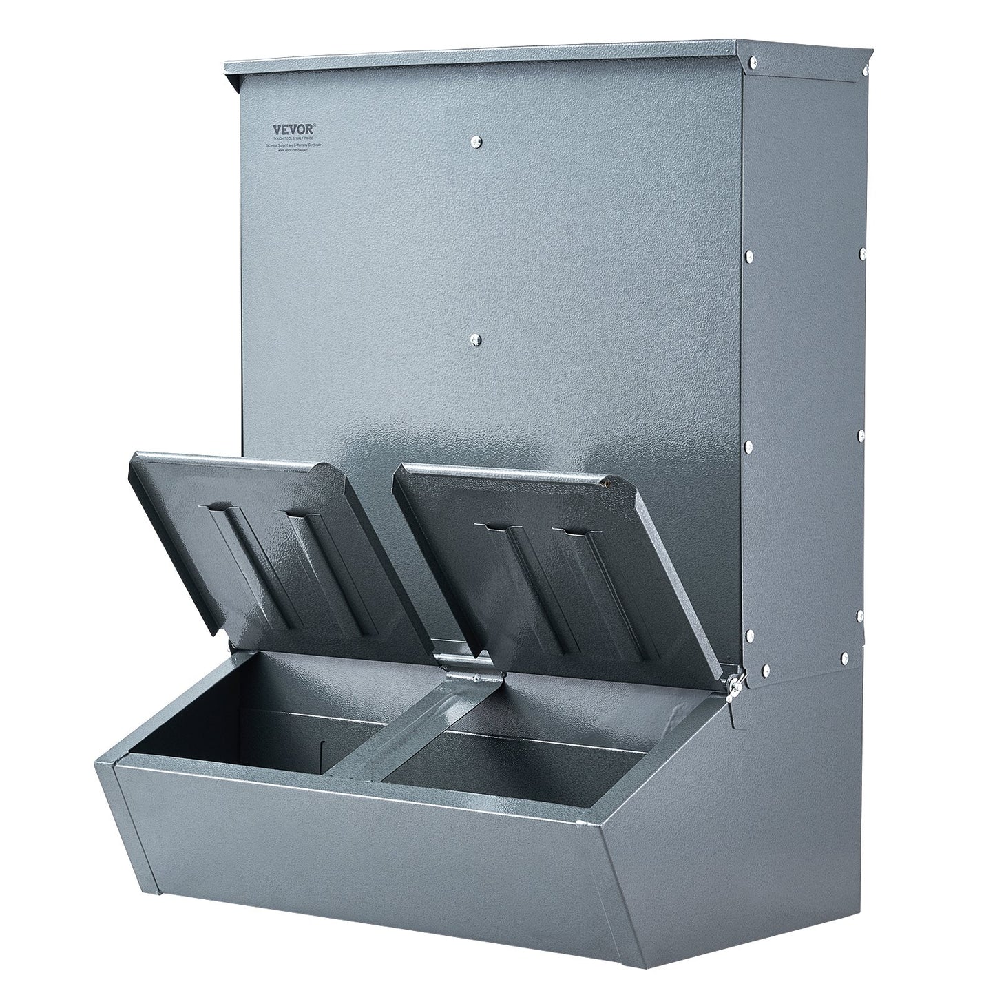 Hog Feeder, 3.7 Bushel Capacity, Double Door Pig Feeder, Heavy Duty