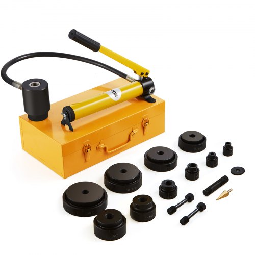 VEVOR 15 Ton Hydraulic Knockout Punch Driver Kit Hole Tool