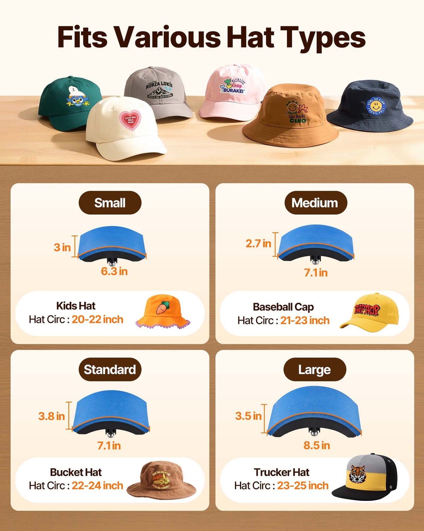 Hat Heat Press, 4-in-1 Cap Heat Press Machine, 15.24 x 7.6 cm