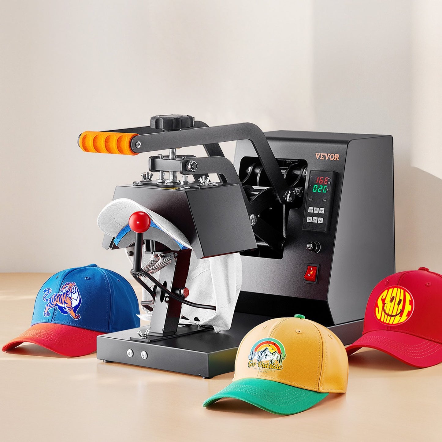 Hat Heat Press, 4-in-1 Cap Heat Press Machine, 15.24 x 7.6 cm