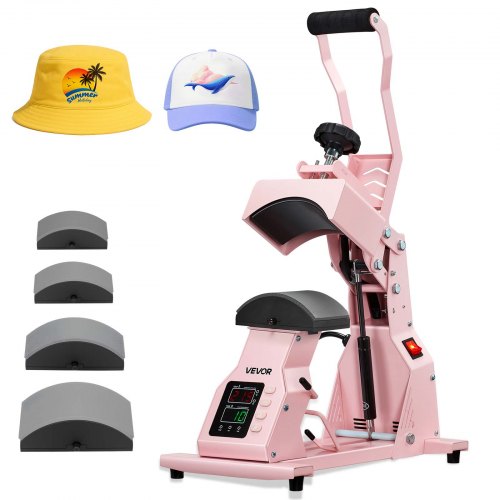 Hat Heat Press Machine, with 4pcs Interchangeable Platens, Precise