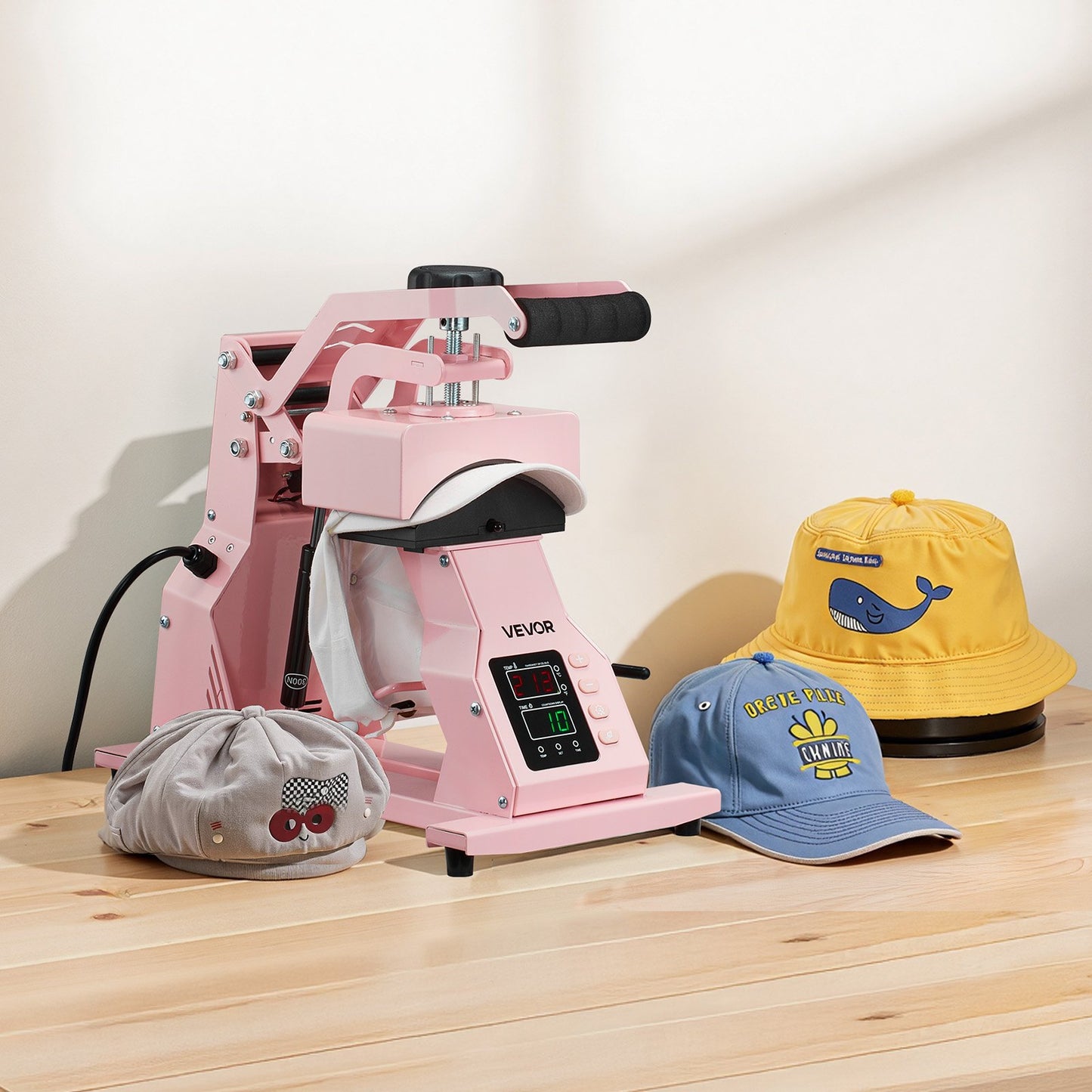 Hat Heat Press Machine, with 4pcs Interchangeable Platens, Precise