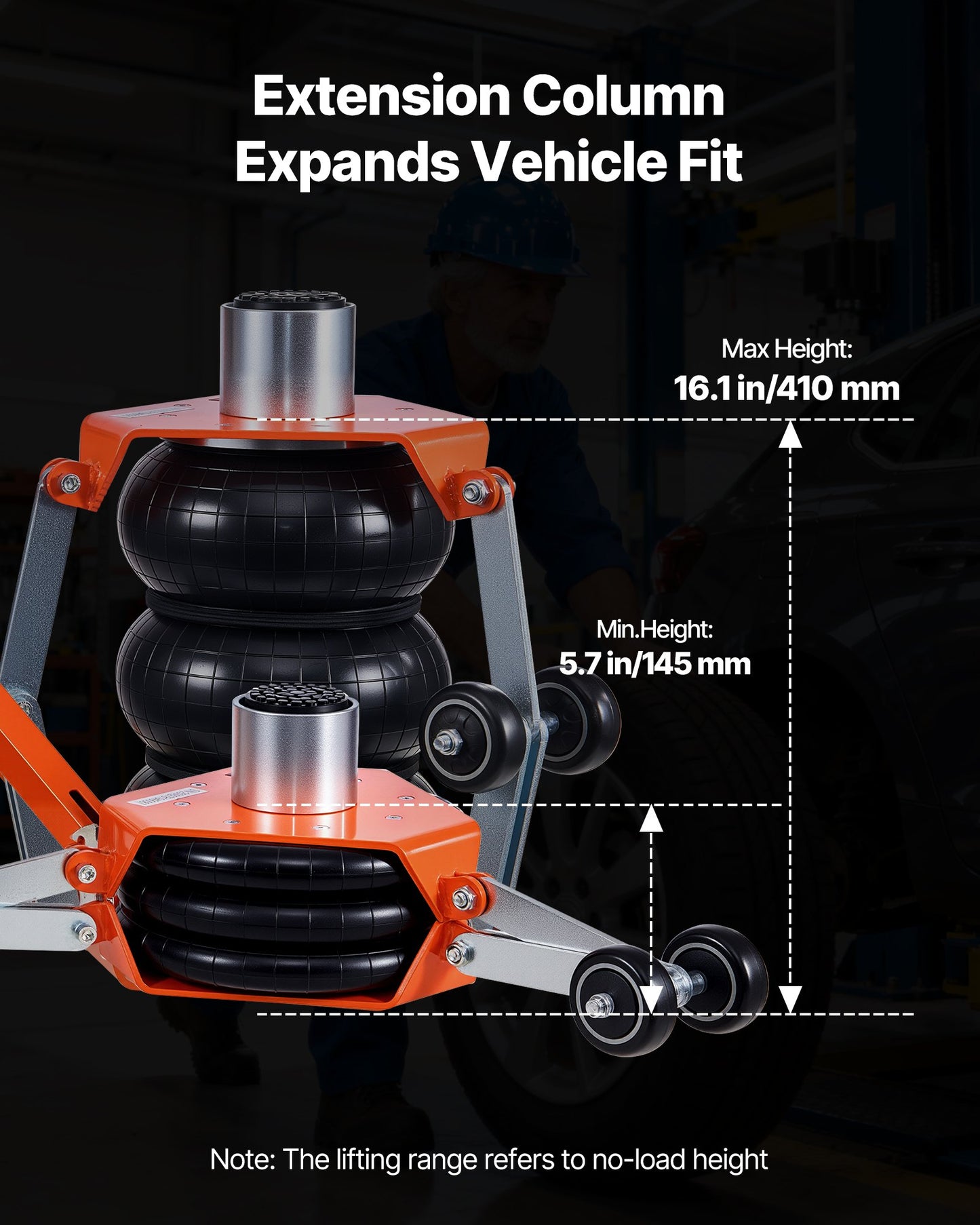 Air Jack, 3 Ton Triple Bag Air Jack, Airbag with Support Rod, Lift Up