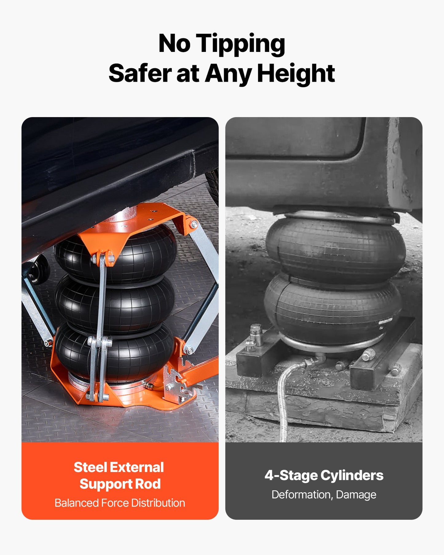 Air Jack, 3 Ton Triple Bag Air Jack, Airbag with Support Rod, Lift Up