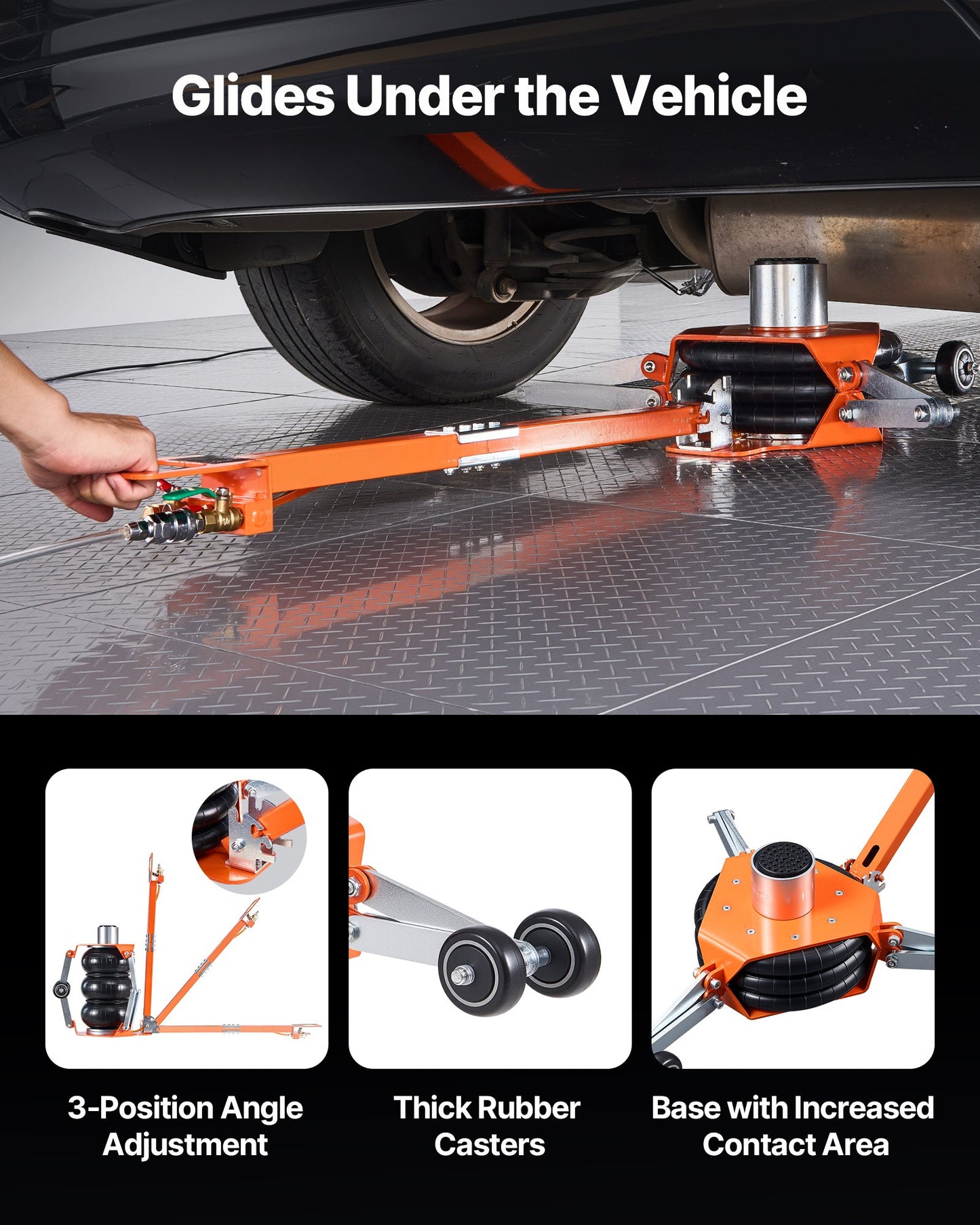 Air Jack, 3 Ton Triple Bag Air Jack, Airbag with Support Rod, Lift Up