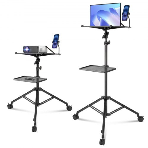 VEVOR Projector Stand with Wheels, Laptop Stand Tripod Adjustable