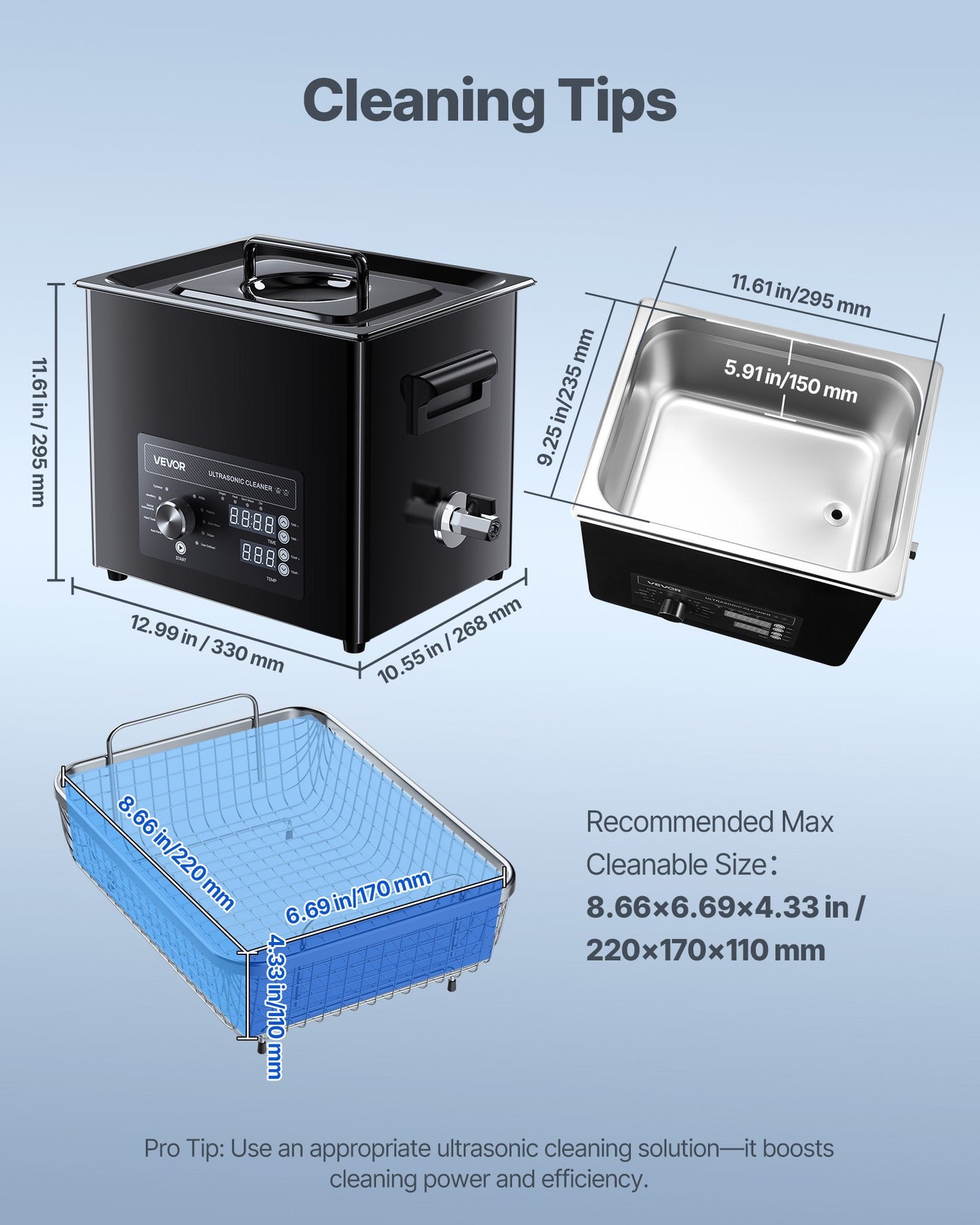 10L Ultrasonic Cleaner, Professional Ultrasonic Cleaner Machine with