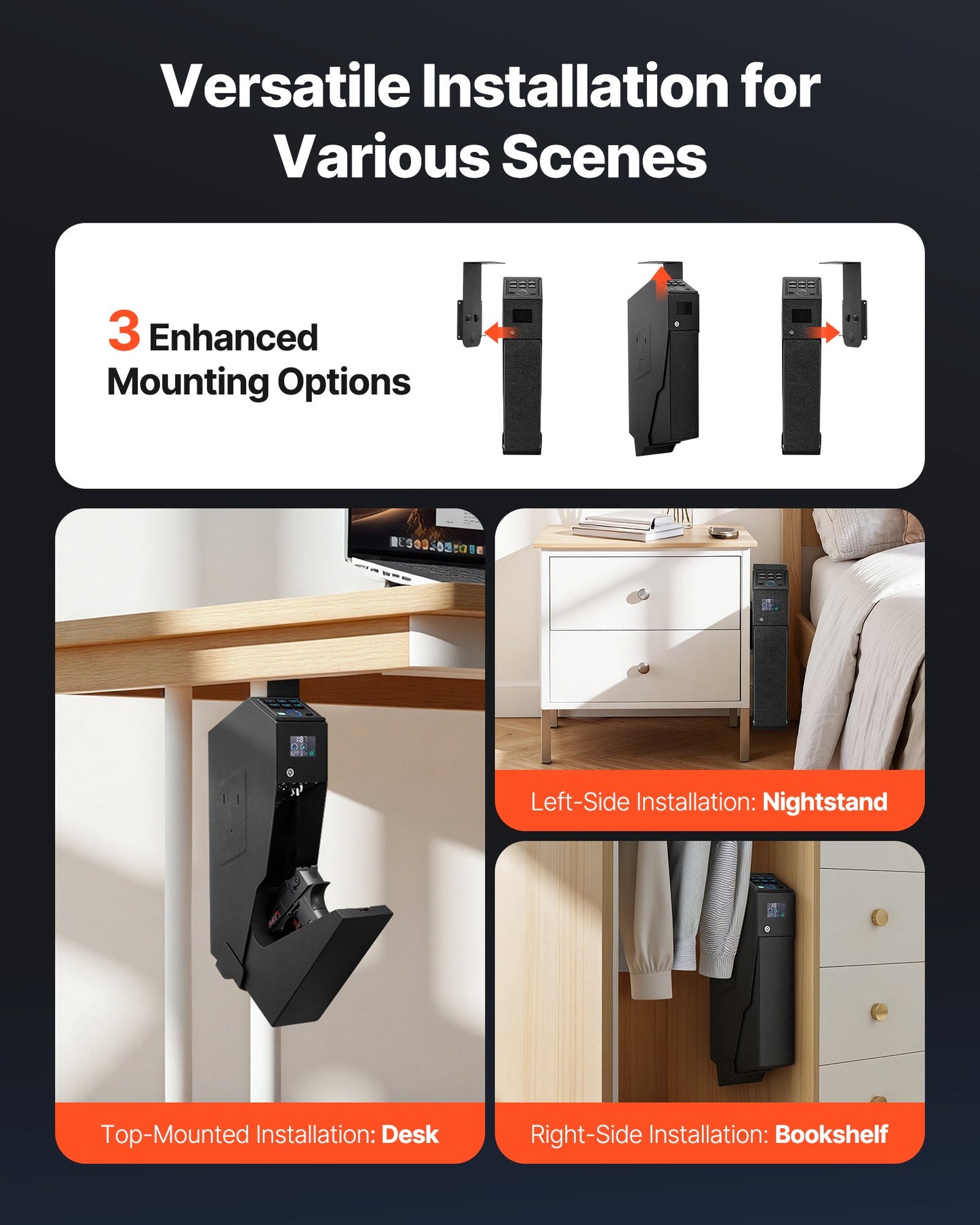 Gun Safe, Slider Handgun Gun Safe with Screen,