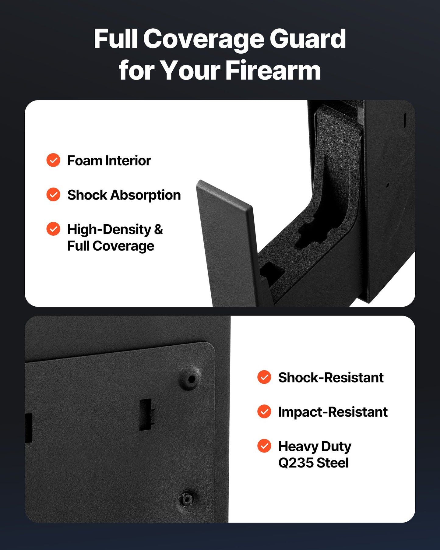Gun Safe, Slider Handgun Gun Safe with Fingerprint/Password/Key, 3-Way