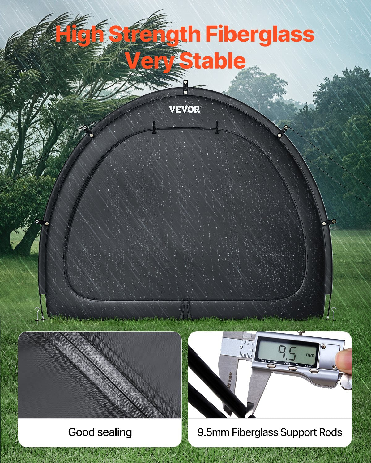 Bike Storage Tent, 1 to 2 Bikes, Outdoor Spacious Bike Storage Tent
